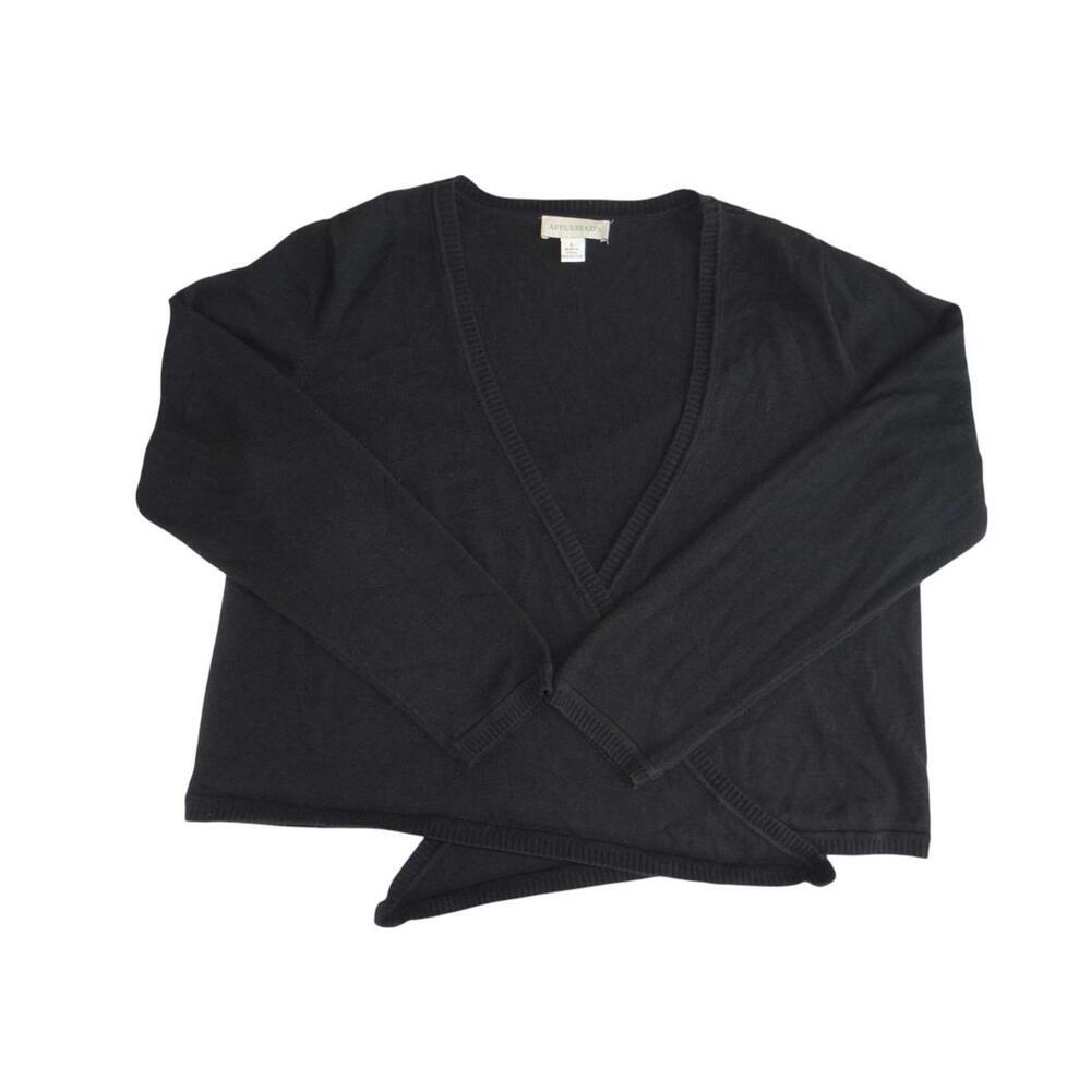 Appleseed's Women's Black Cardigan Sweater - Size‎ L